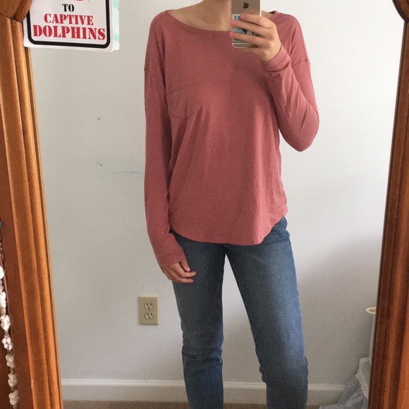 Soft washed red/rust long sleeve - Picture 3 of 3